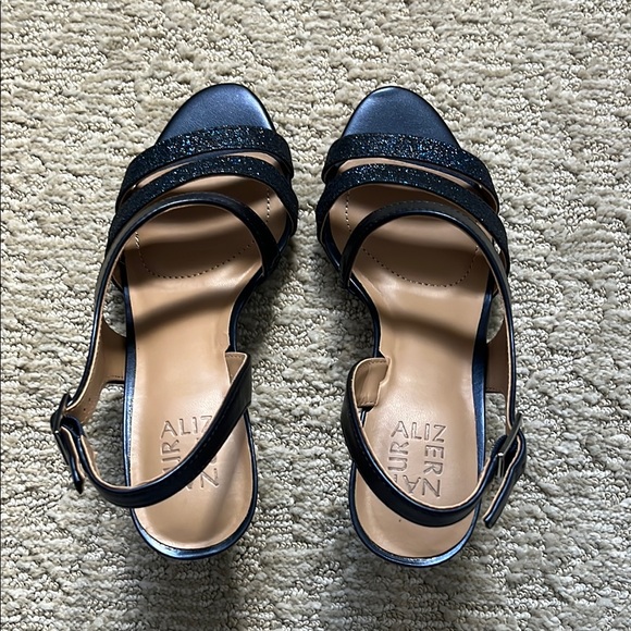 Naturalizer Women's Navy Blue Shimmer Strappy Sandals - Picture 5 of 5